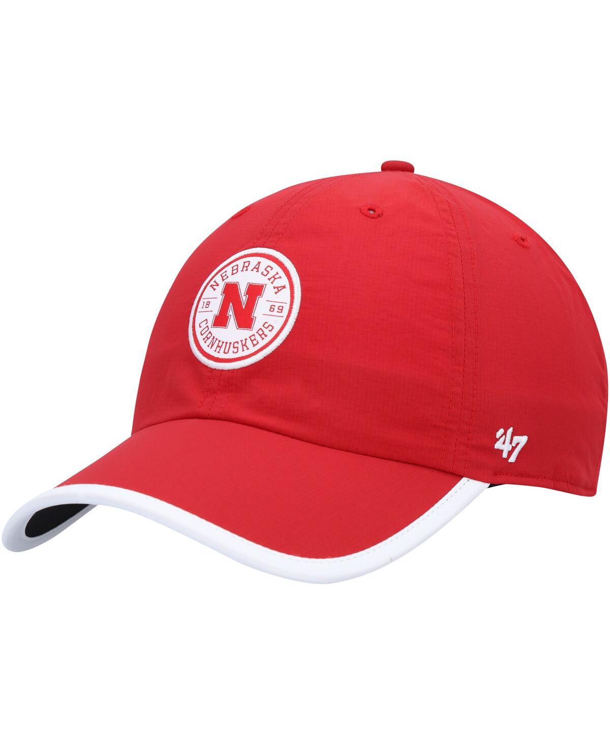 47 Brand Men's ' Scarlet Nebraska Huskers Microburst Clean Up Adjustable Hat In Scarlet