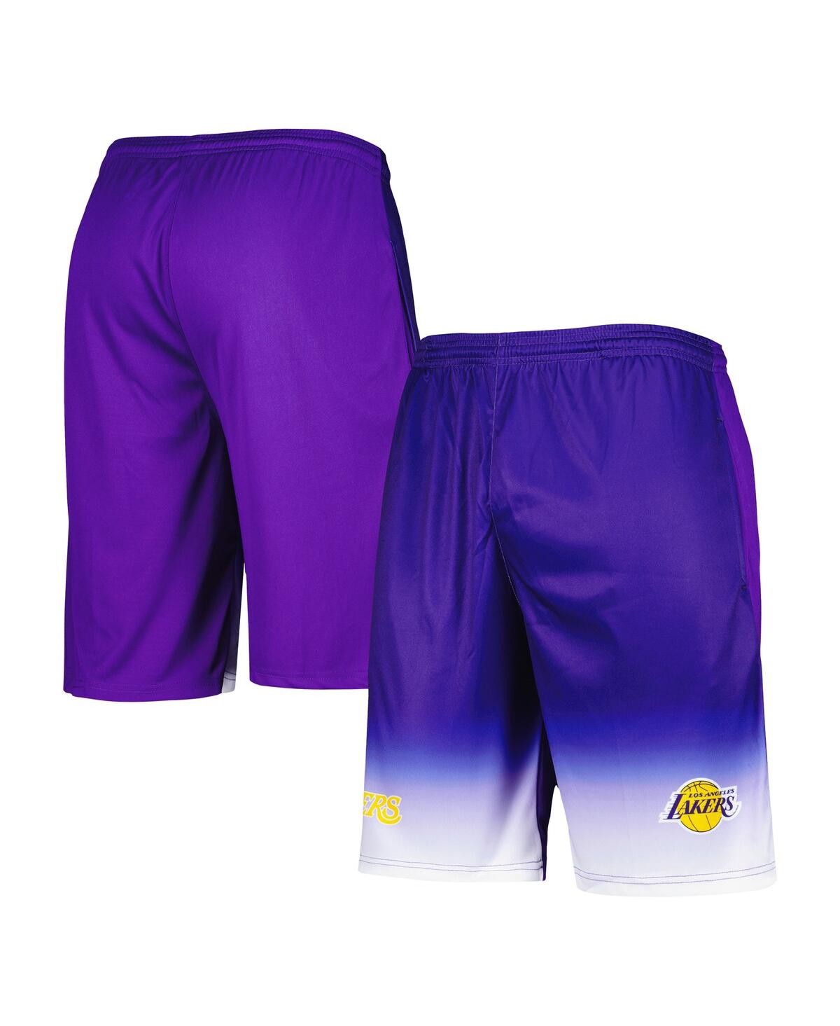 Shop Fanatics Men's  Purple Los Angeles Lakers Fadeaway Shorts