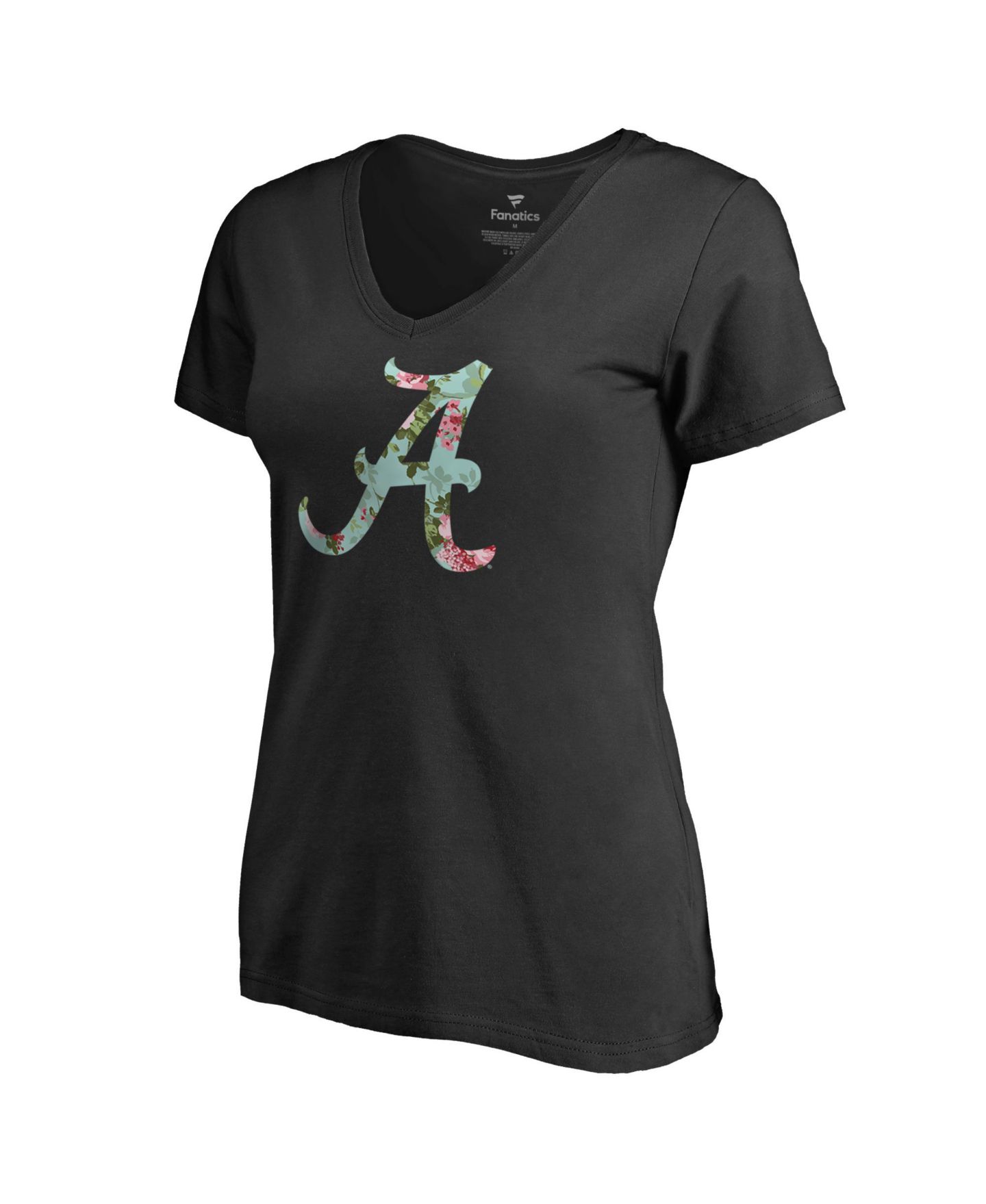 Женская футболка Fanatics Black Alabama Crimson Tide Lovely V-Neck — фото 3
