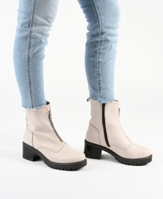 Women's Norrah Front Zip Lug Sole Moto Booties