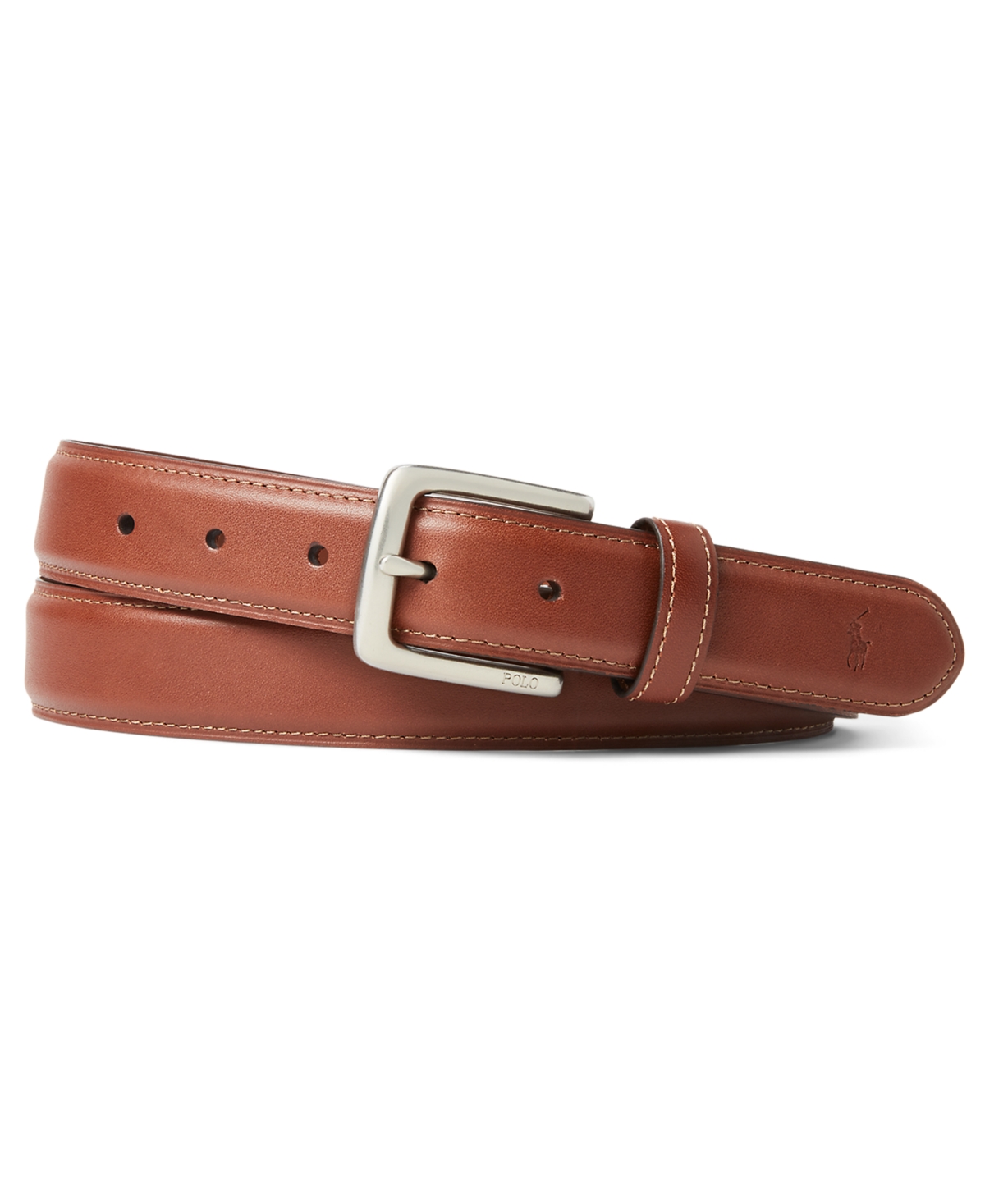 Polo Ralph Lauren Suffield Leather Belt In Tan