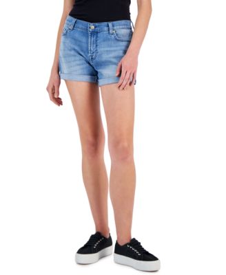 7 For All Mankind - Women's Rolled-Cuff Jean Shorts