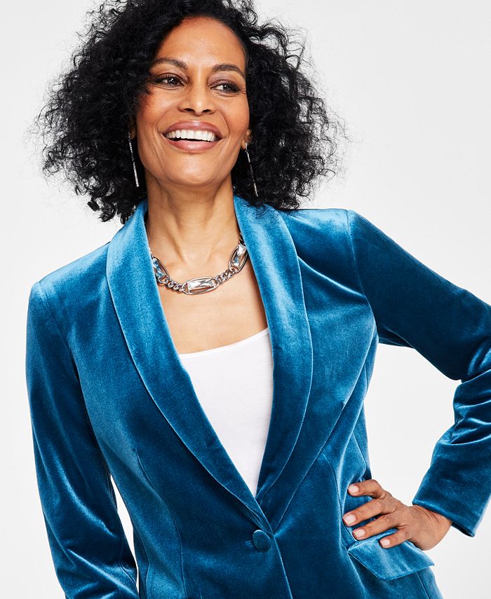 I.N.C. International Concepts Women's Velvet Blazer, Created for Macy's ...