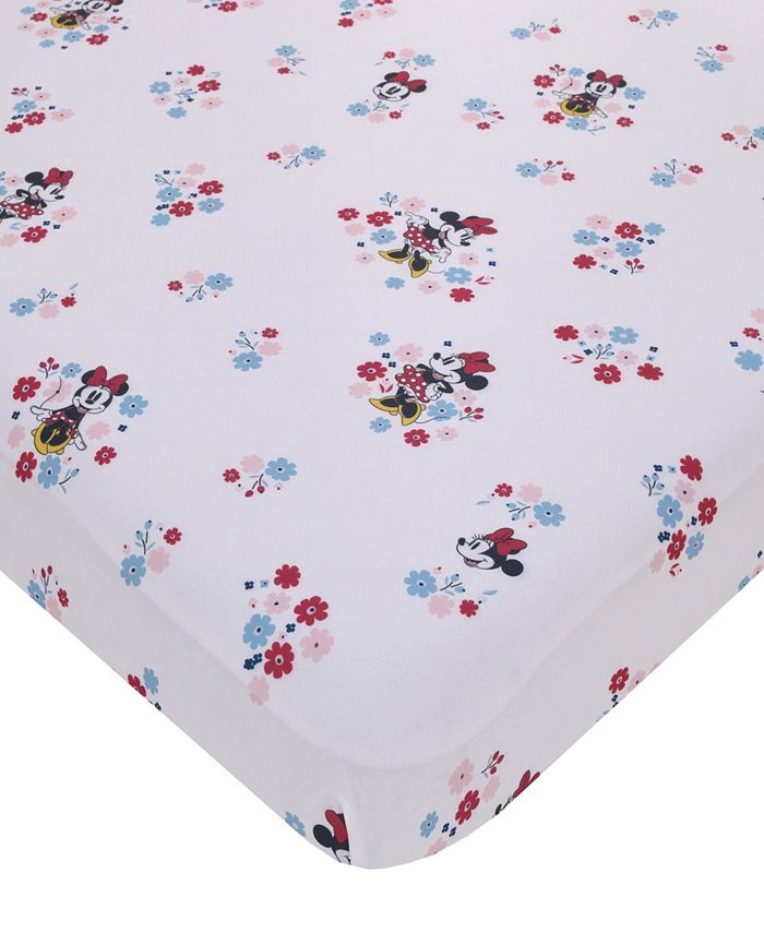 Red minnie mouse crib bedding top
