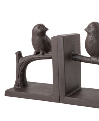Birds on Branch Cast Iron Bookend Set