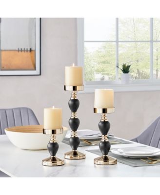 Talia Candlestick Taper 3-Piece Candle Holders Set