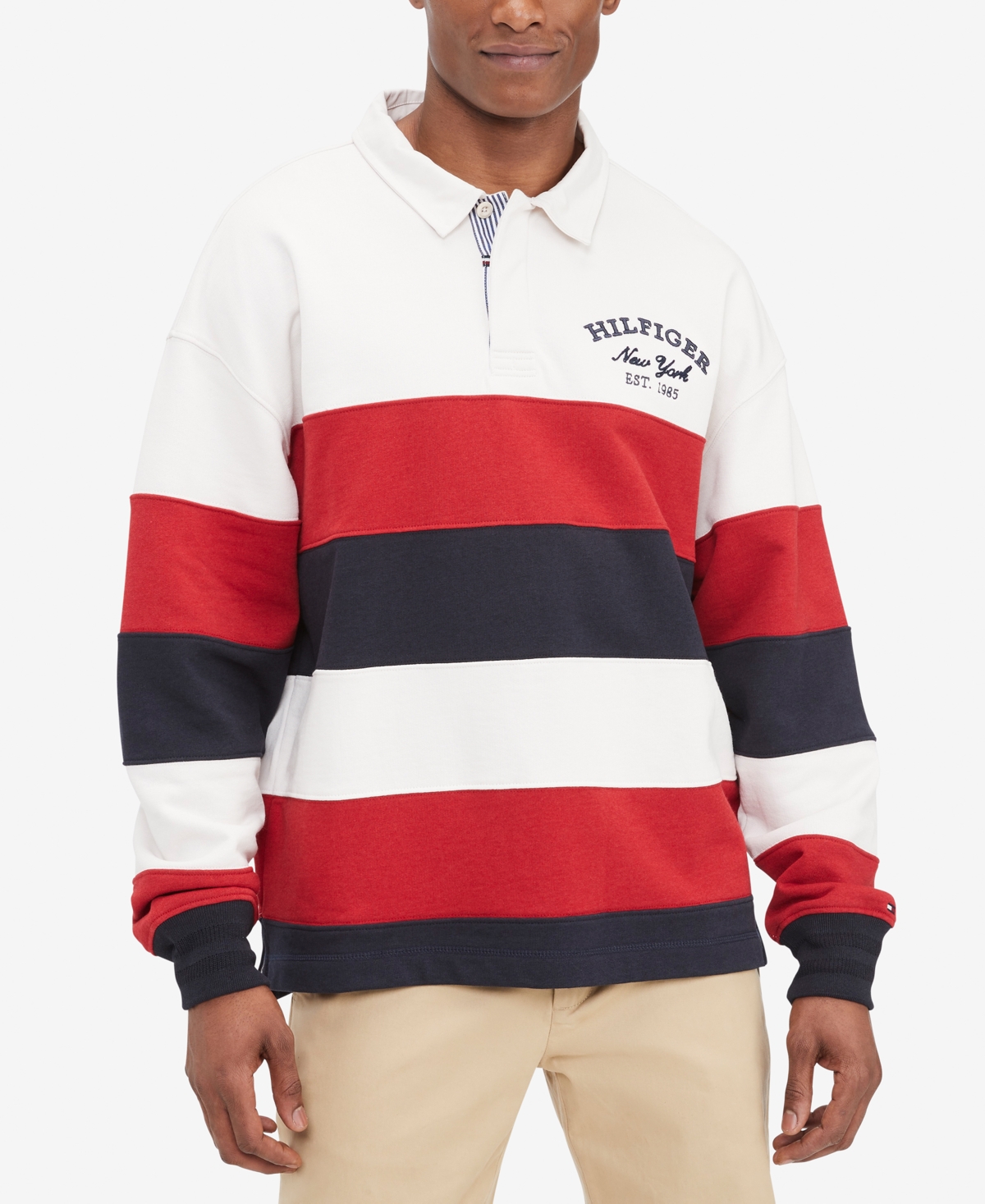 Tommy hilfiger striped rugby shirt top