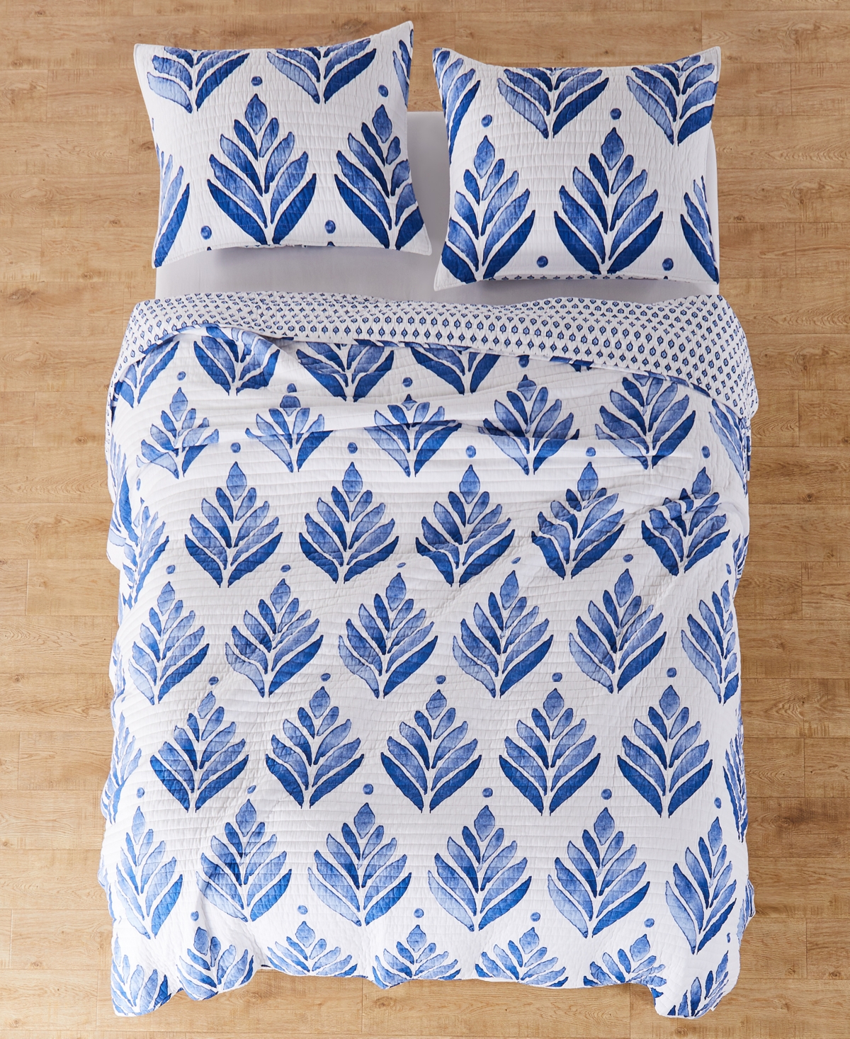 Levtex Vintage-Like Blossom Reversible 3-Pc. Quilt Set,