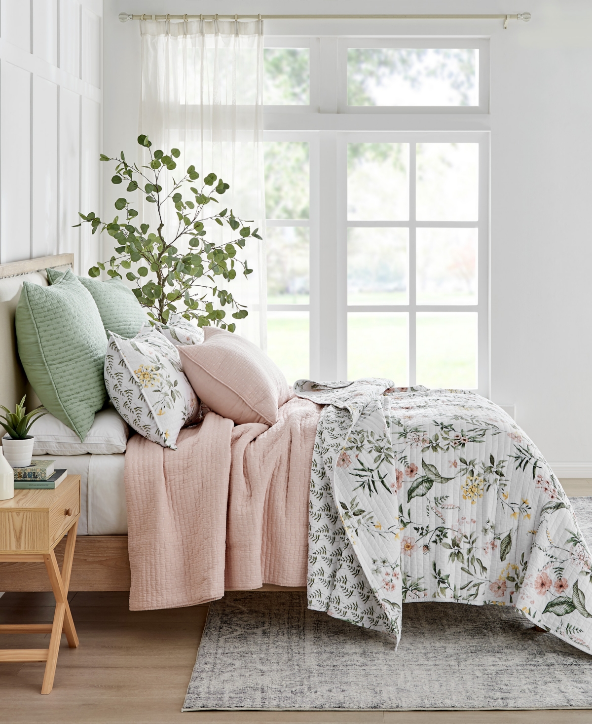 Levtex Cross Stitch Stitching 3-Pc. Quilt Set, Full/Queen