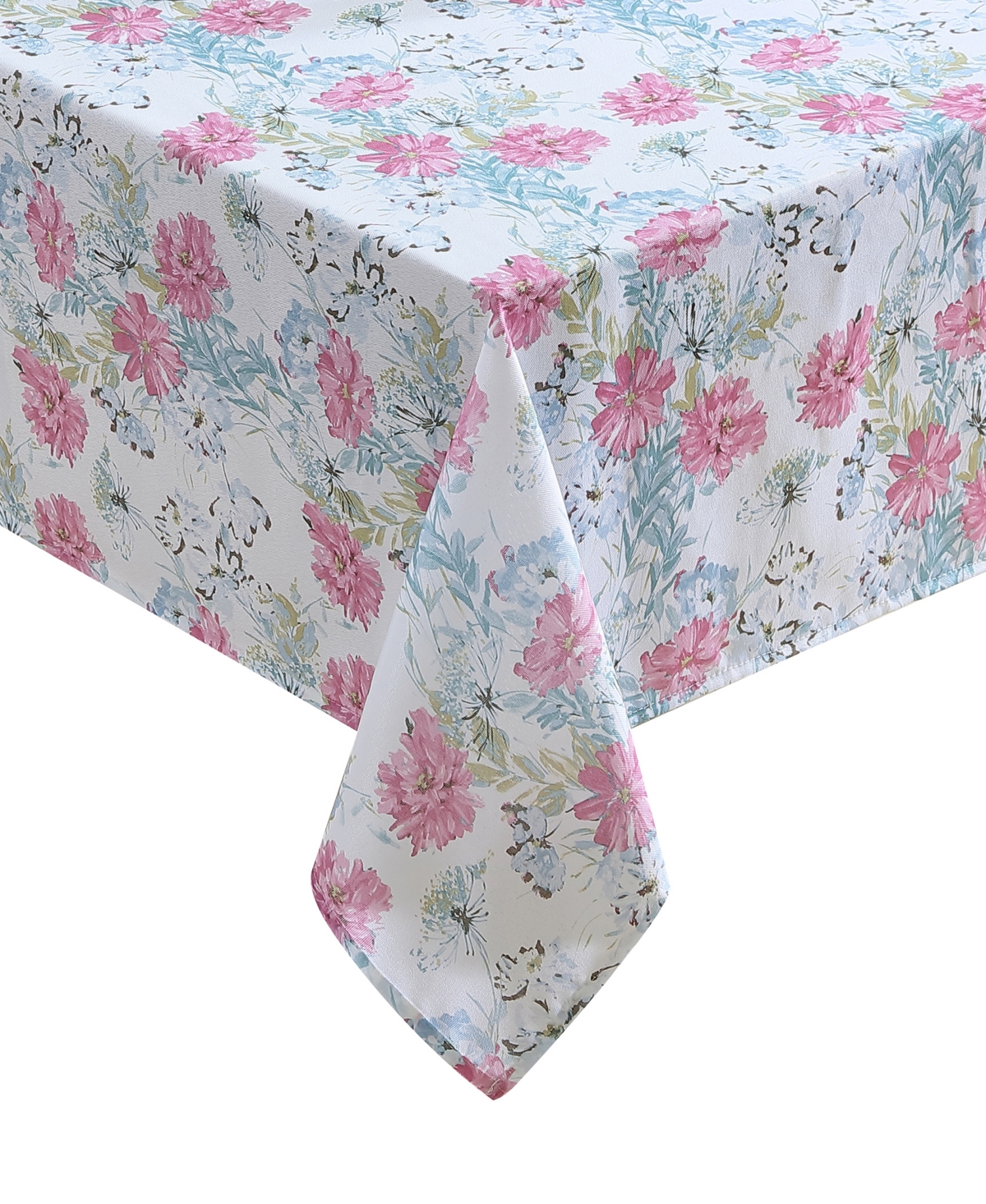 Laura Ashley Easy Care Tablecloth, 60" X 84", Service For 6 In Cosmos