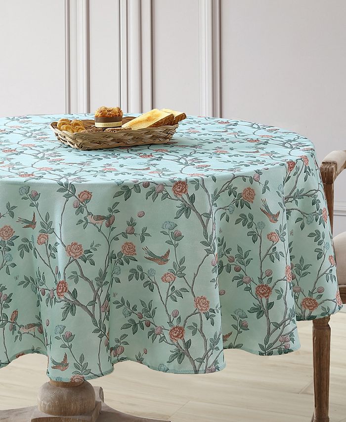 Laura Ashley Easy Care Tablecloth, 70" Round, Service for 6 Macy's
