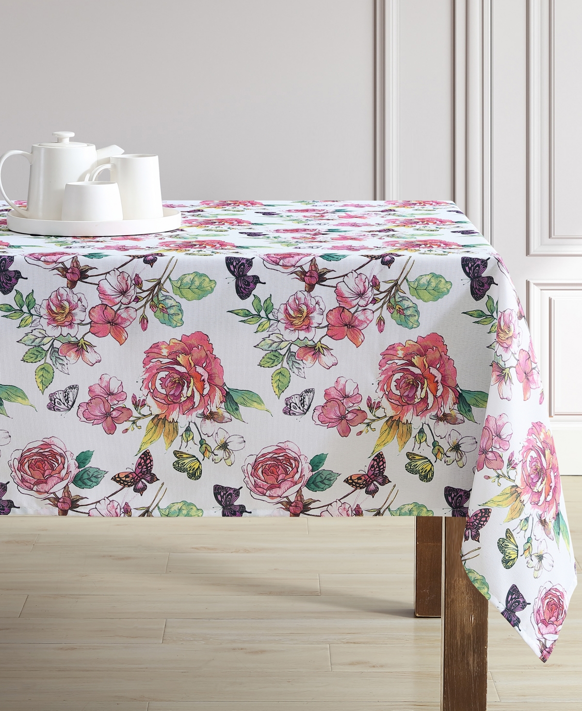 Laura Ashley Easy Care Tablecloth, 60 x 102, Service for 6