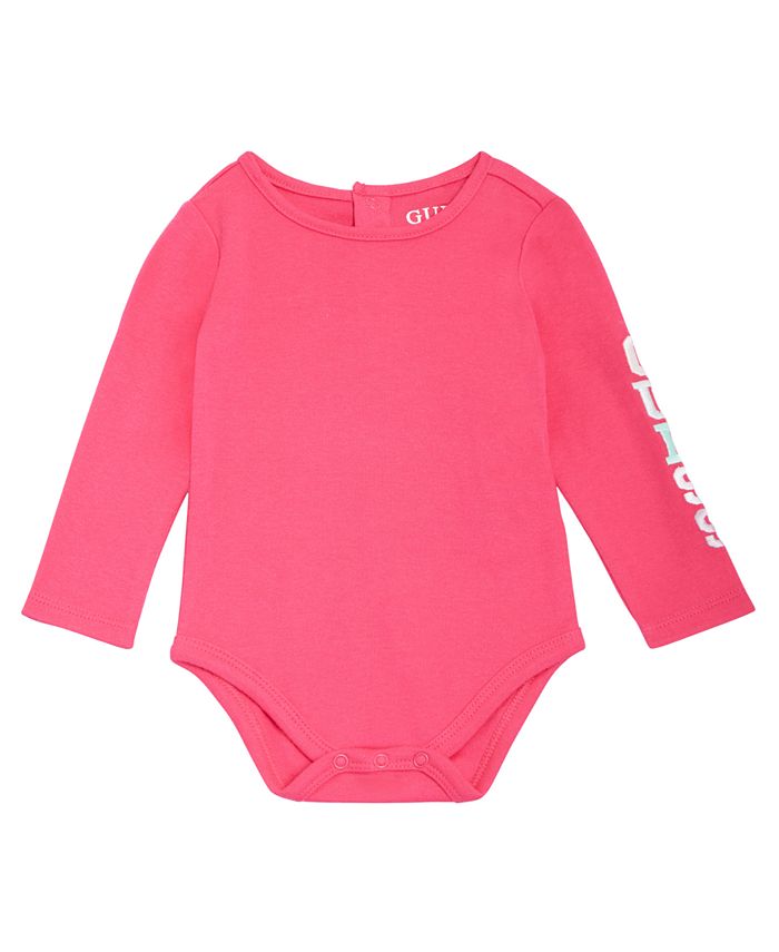 GUESS Baby Girls Bodysuit and Knit Denim Bear Skirtall, 2 Piece Set