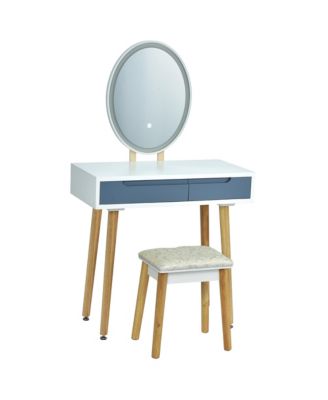 Vanity Makeup Table Touch Screen Dressing Table Stool Set