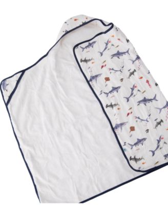 Baby Boys Animal Print Muslin and Terry Hooded Towel