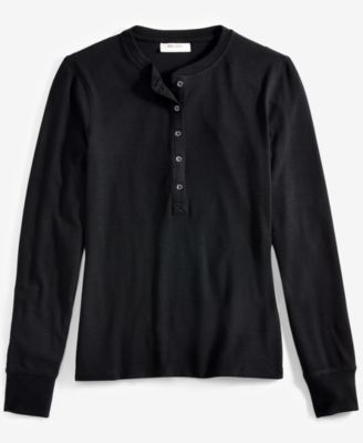 Женский топ Henley в рубчик с длинными рукавами On 34th, созданный для Macy's