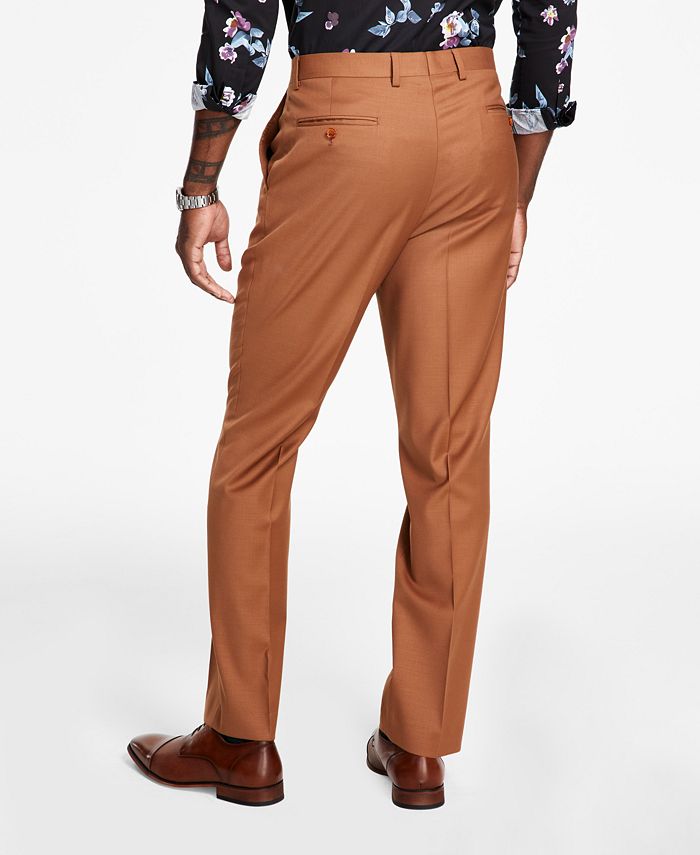Tayion Collection Men's Classic-Fit Copper Suit Separates Pants - Macy's