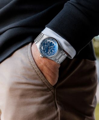 Men's Swiss Automatic Highlife Worldtimer Manufacture Stainless Steel Bracelet Watch 41mm