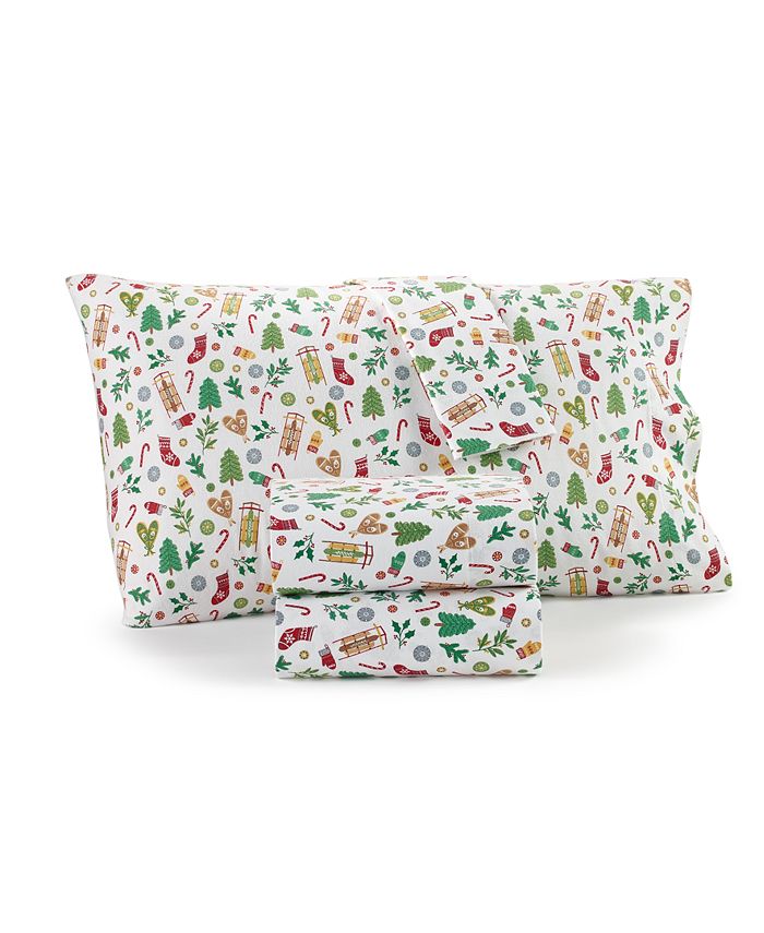 Charter Club Printed Flannel Standard Pillowcases Set of 2 Created for Macy's