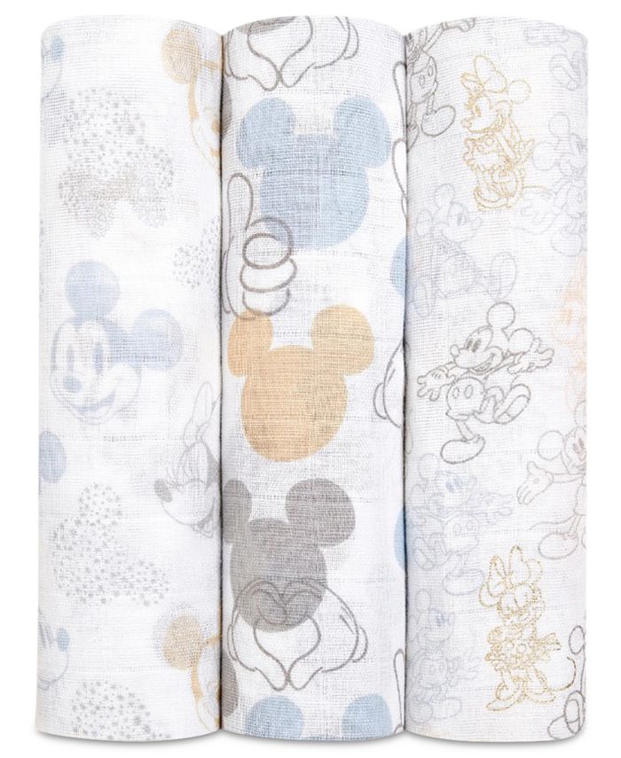 aden by aden + anais Baby Boys or Baby Girls Disney Mickey Mouse Muslin