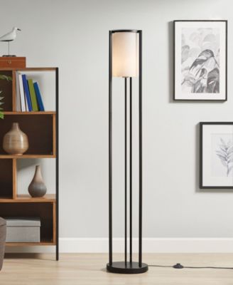 Charlton Glass Cylinder Shade Metal Floor Lamp