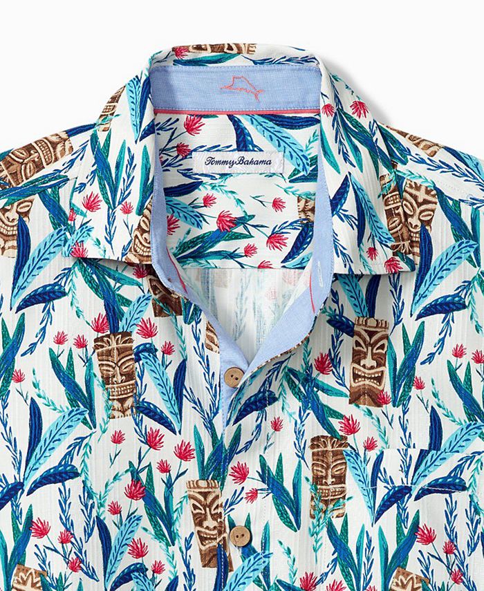 Tommy Bahama Men's Nan-Tiki Silk-Blend Short-Sleeve Shirt - Macy's