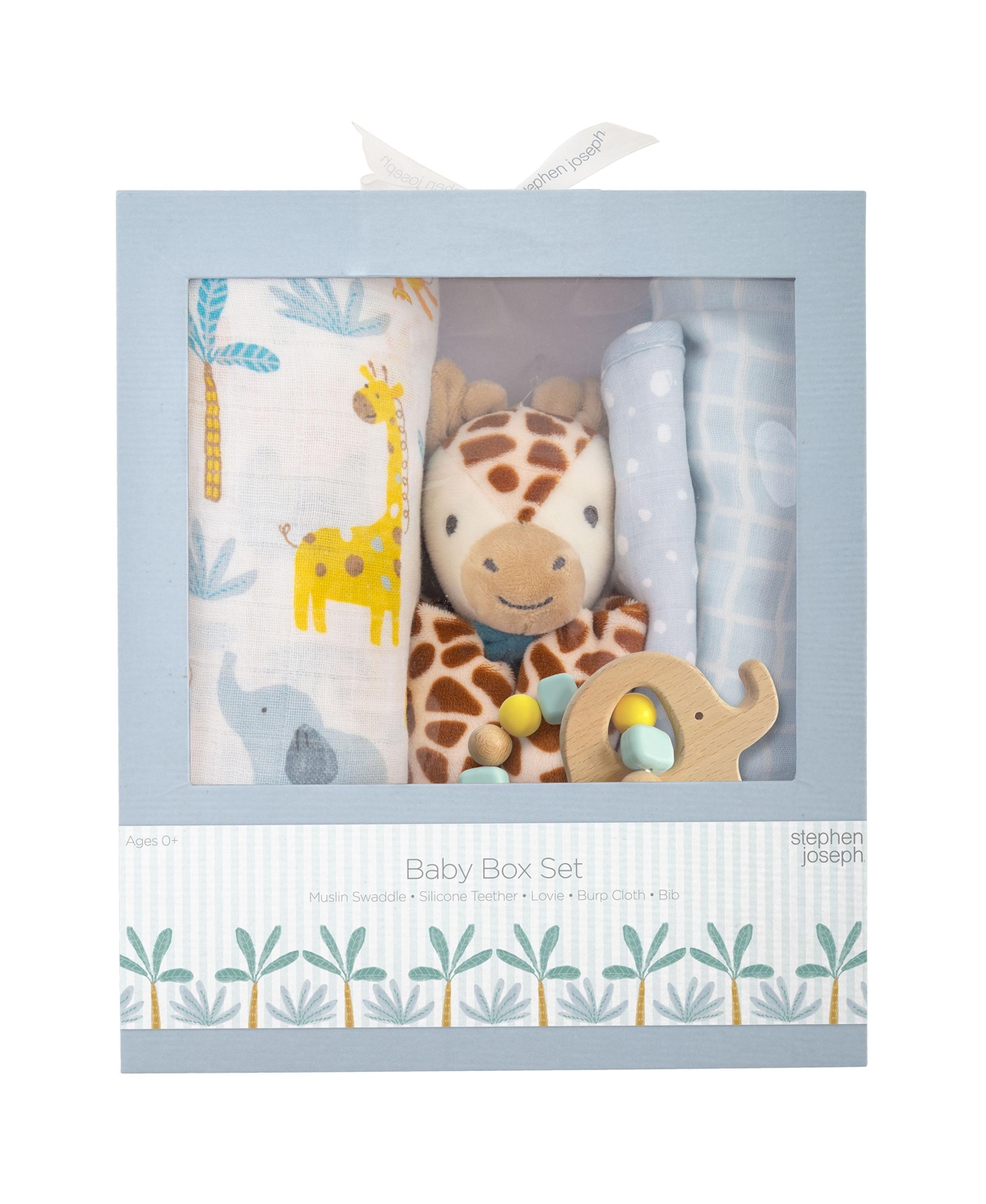 Stephen Joseph Baby Boys Gift Box, 5 Piece Set In Zoo