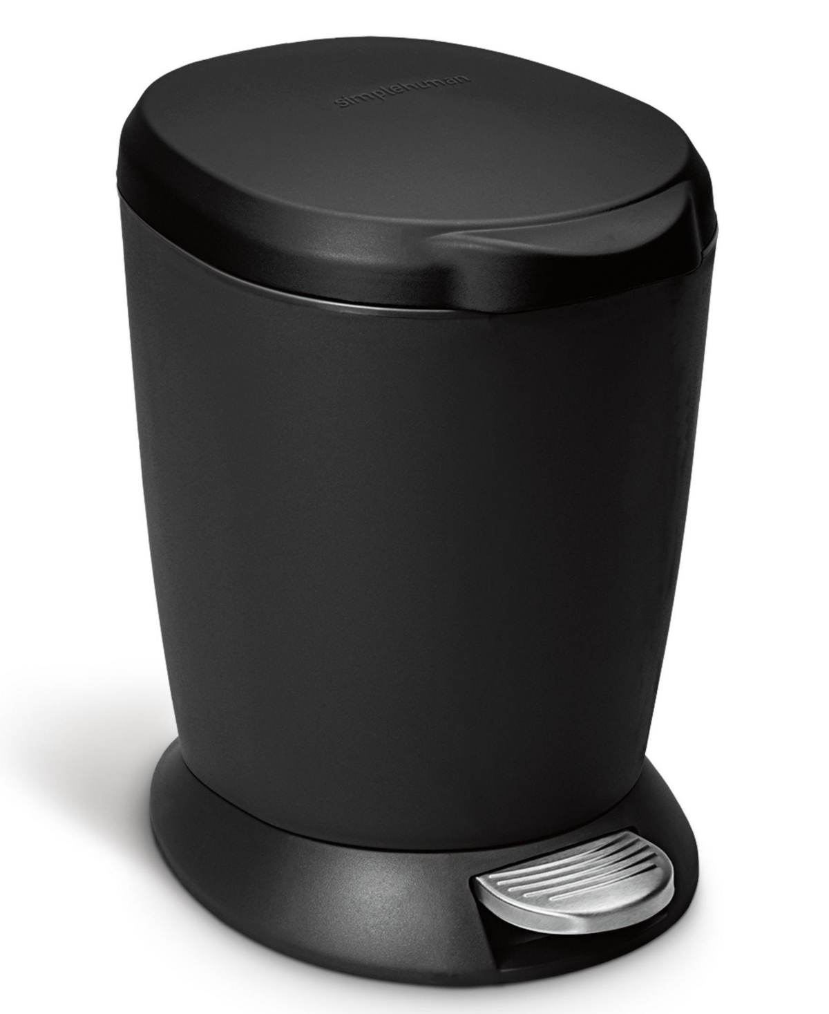 Simplehuman 6 Litre Plastic Round Step Can In Black