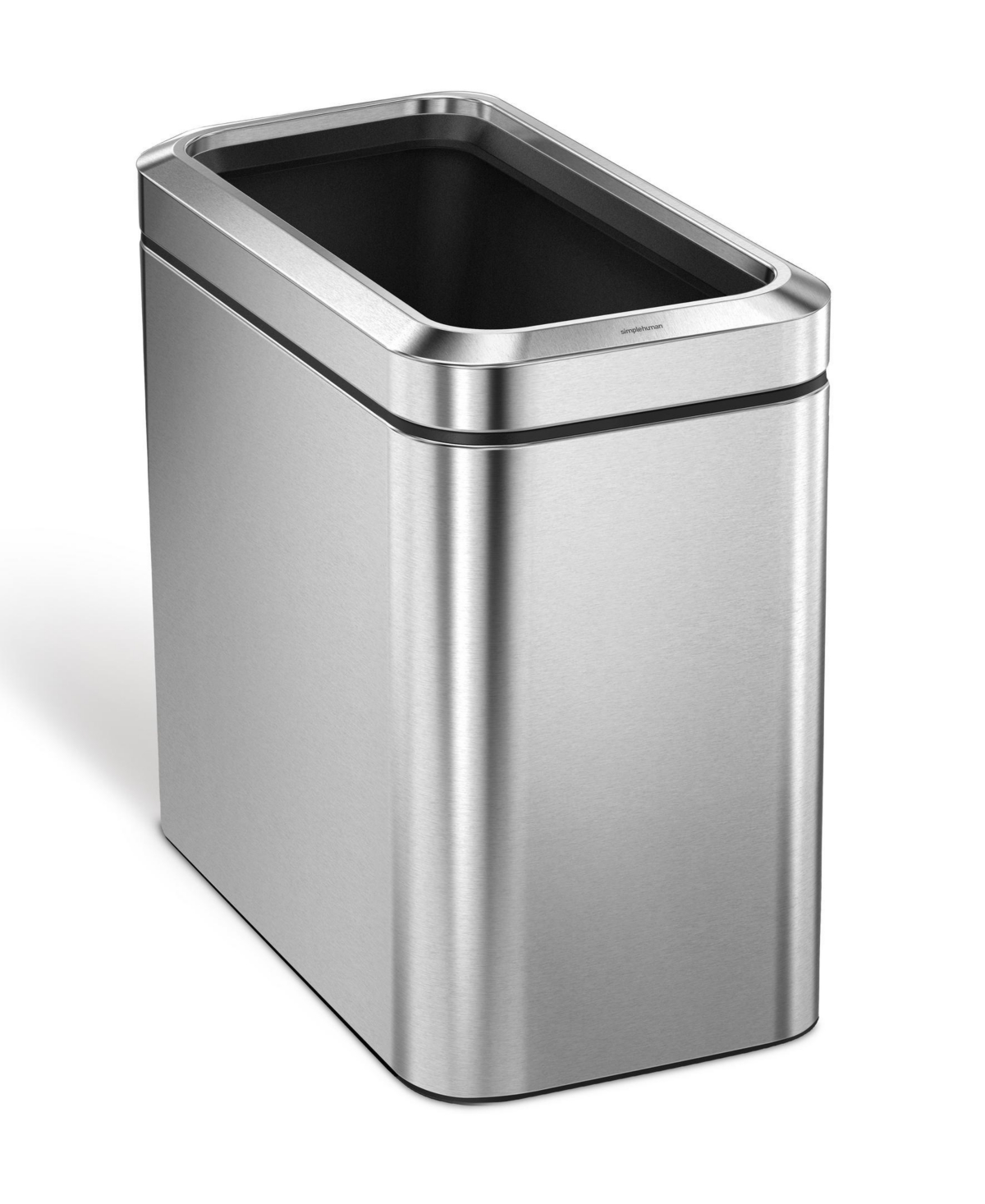 25L Slim Open Can - Brushed Stainless Steel