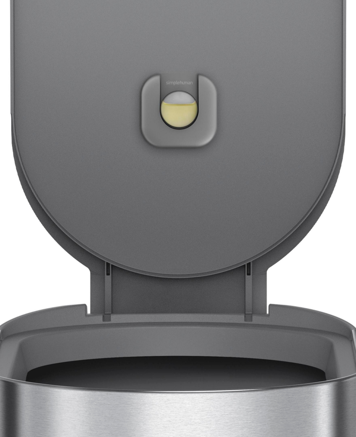 SIMPLEHUMAN 45 LITRE SLIM STEP CAN WITH PLASTIC LID 