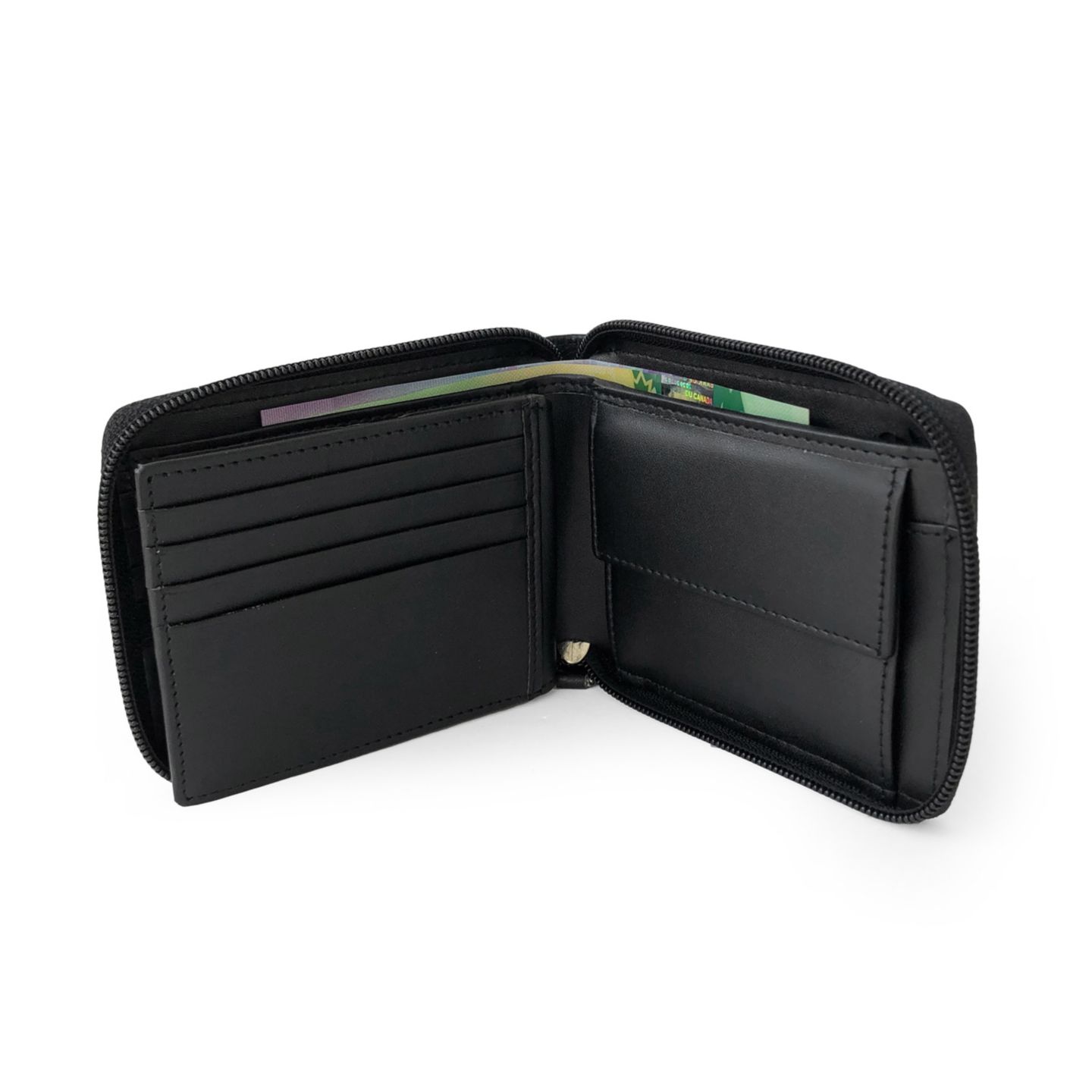 Мужской кошелёк Club Rochelier Zip Around Billfold Wallet, цвет: Чёрный — фото 3