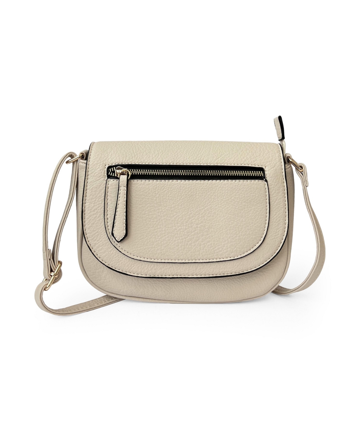 Front Flap Top Handle Crossbody Bag - Ivory