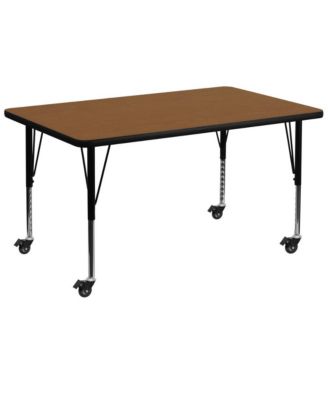 Mobile 36X72 Rectangle Hp Laminate Preschool Activity Table