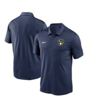 Nike, Shirts, Nike Drifit Adult Blue Cooperstown Milwaukee Brewers Mens  Polo Shirt 2xl New