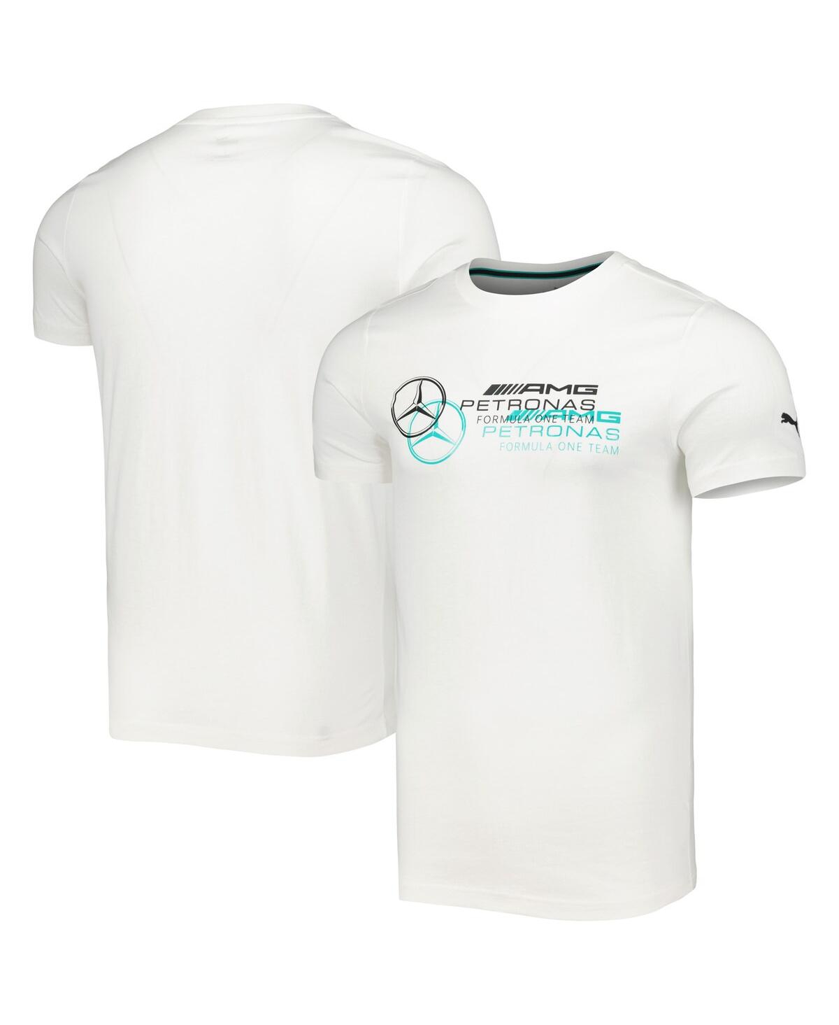 Shop Puma Men's  White Mercedes-amg Petronas F1 Team 2023 Logo T-shirt