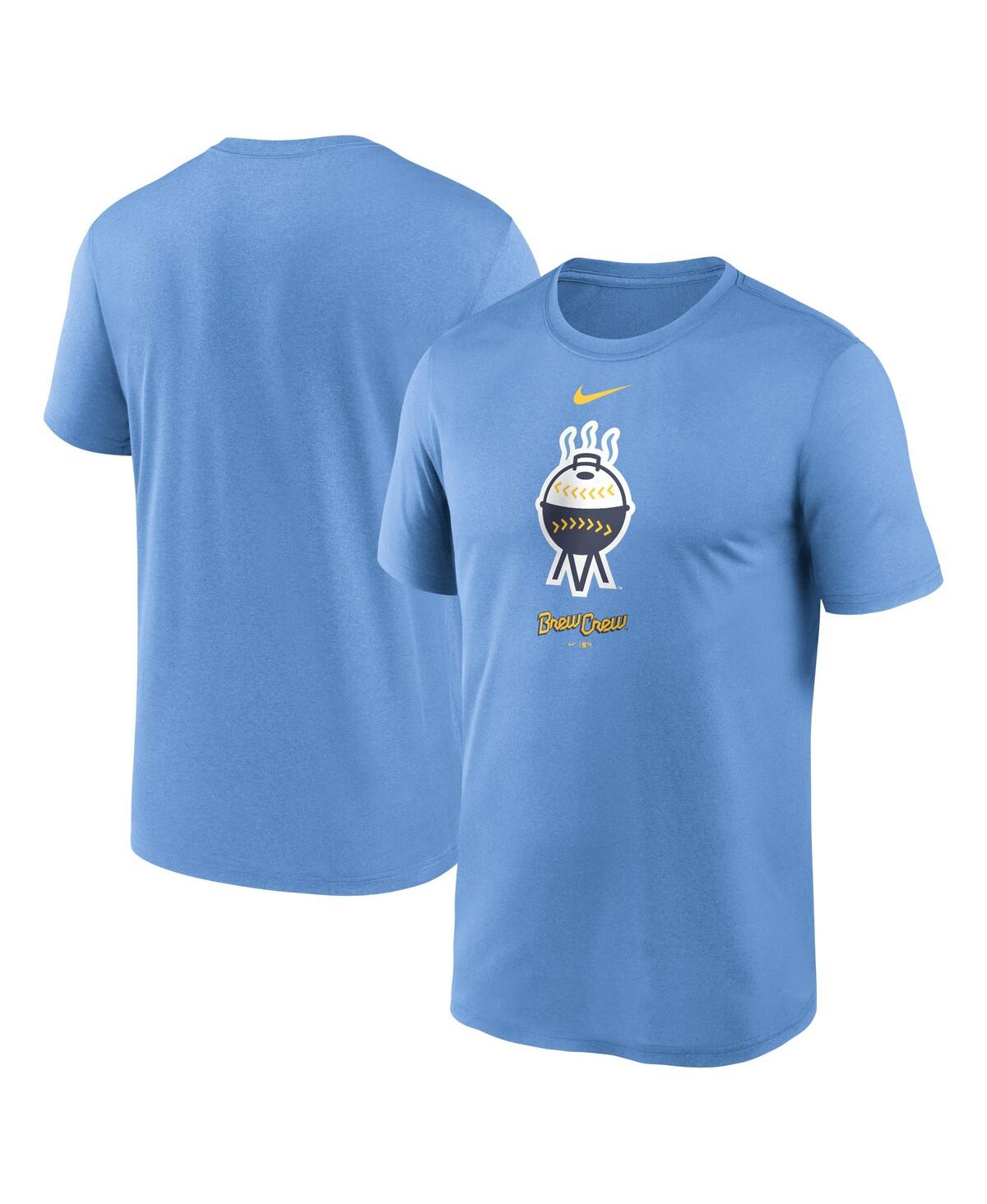 Men's NikeMilwaukee Brewers City Connect Logo T-shirt - Light Blue