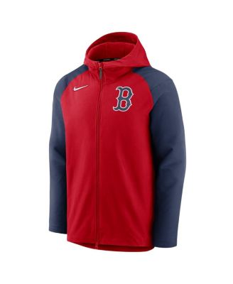 Men's Red, Navy Boston Red Sox Authentic Collection Performance Raglan Full-Zip Hoodie