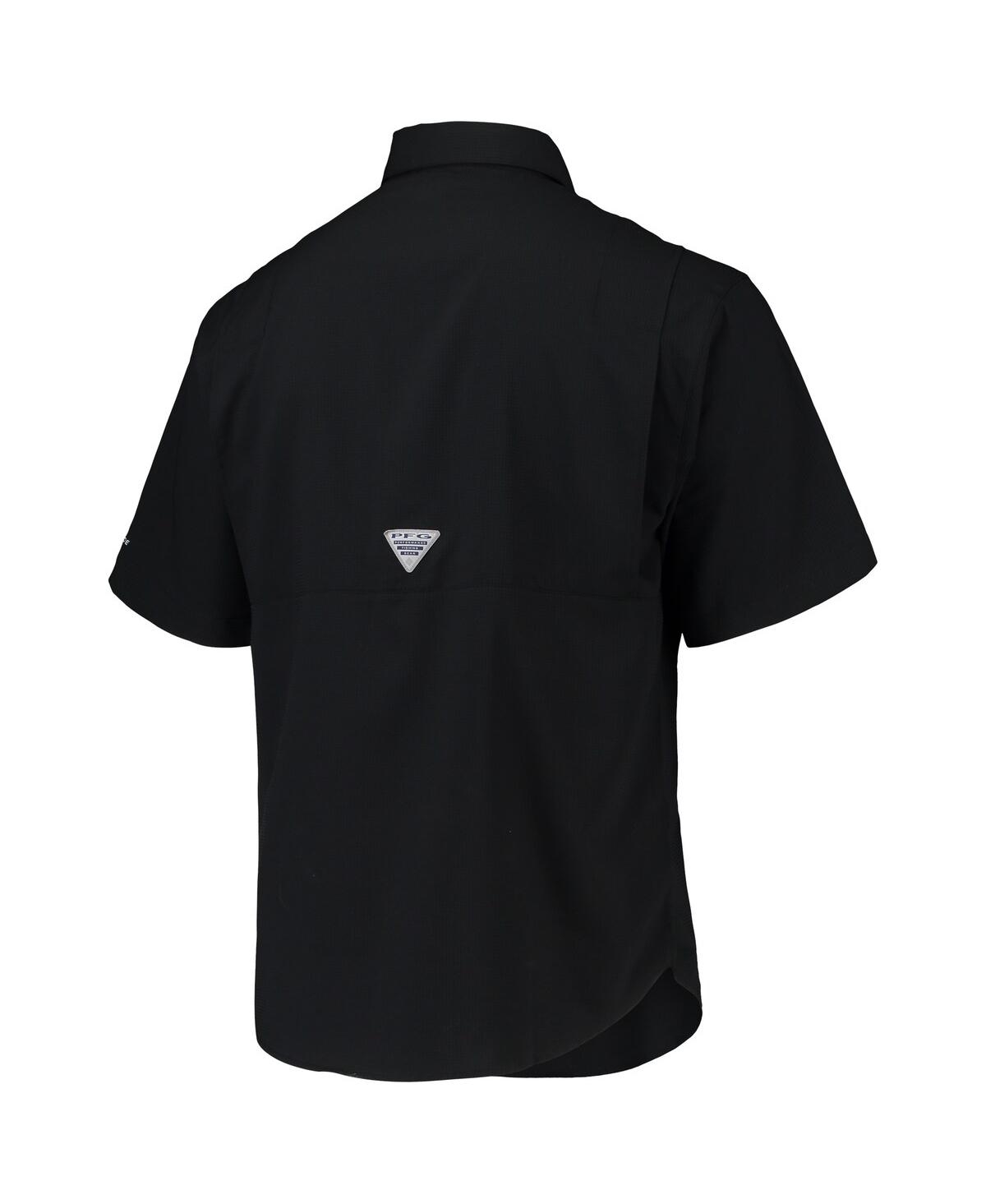 Columbia Black Tennessee Volunteers Pfg Tamiami Omni-shade Button-down Shirt In Black