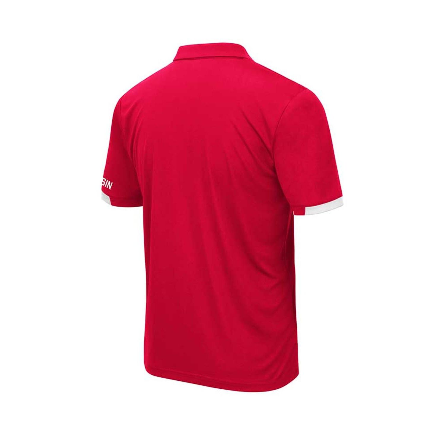 Men's Red Wisconsin Badgers Big and Tall Santry Polo Shirt
