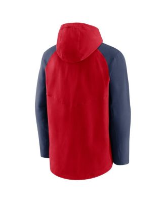 Men's Red, Navy Boston Red Sox Authentic Collection Performance Raglan Full-Zip Hoodie