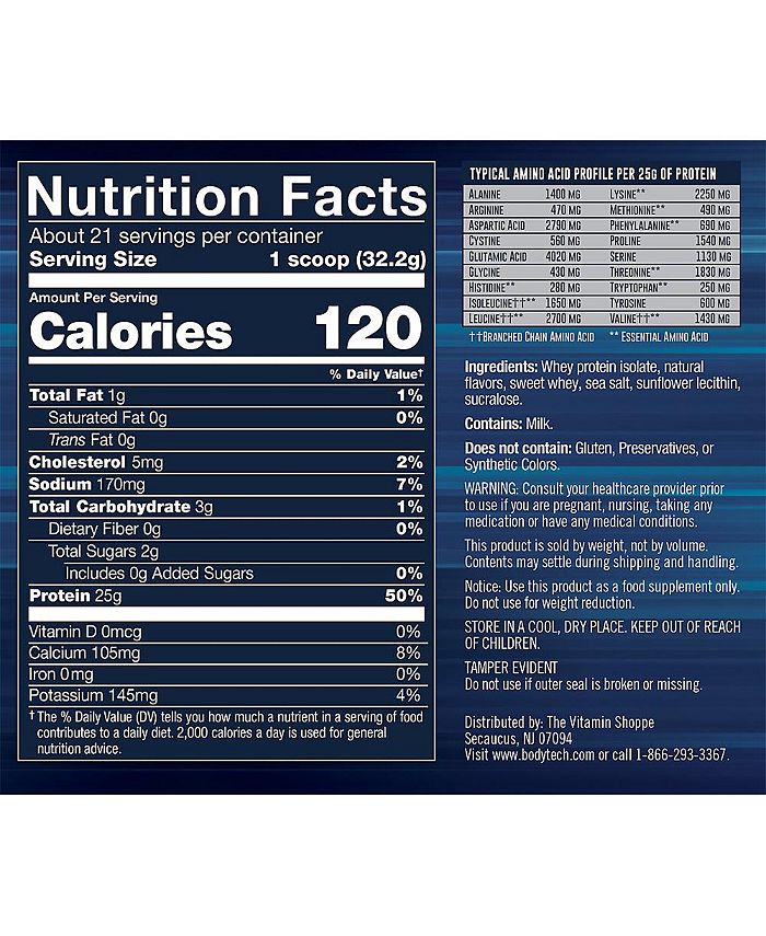 BodyTech Whey Protein Isolate Powder Frosted Cereal (1.5 lbs./21