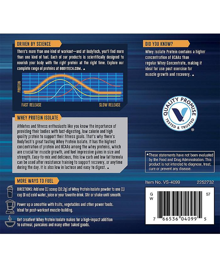 BodyTech Whey Protein Isolate Powder Frosted Cereal (1.5 lbs./21