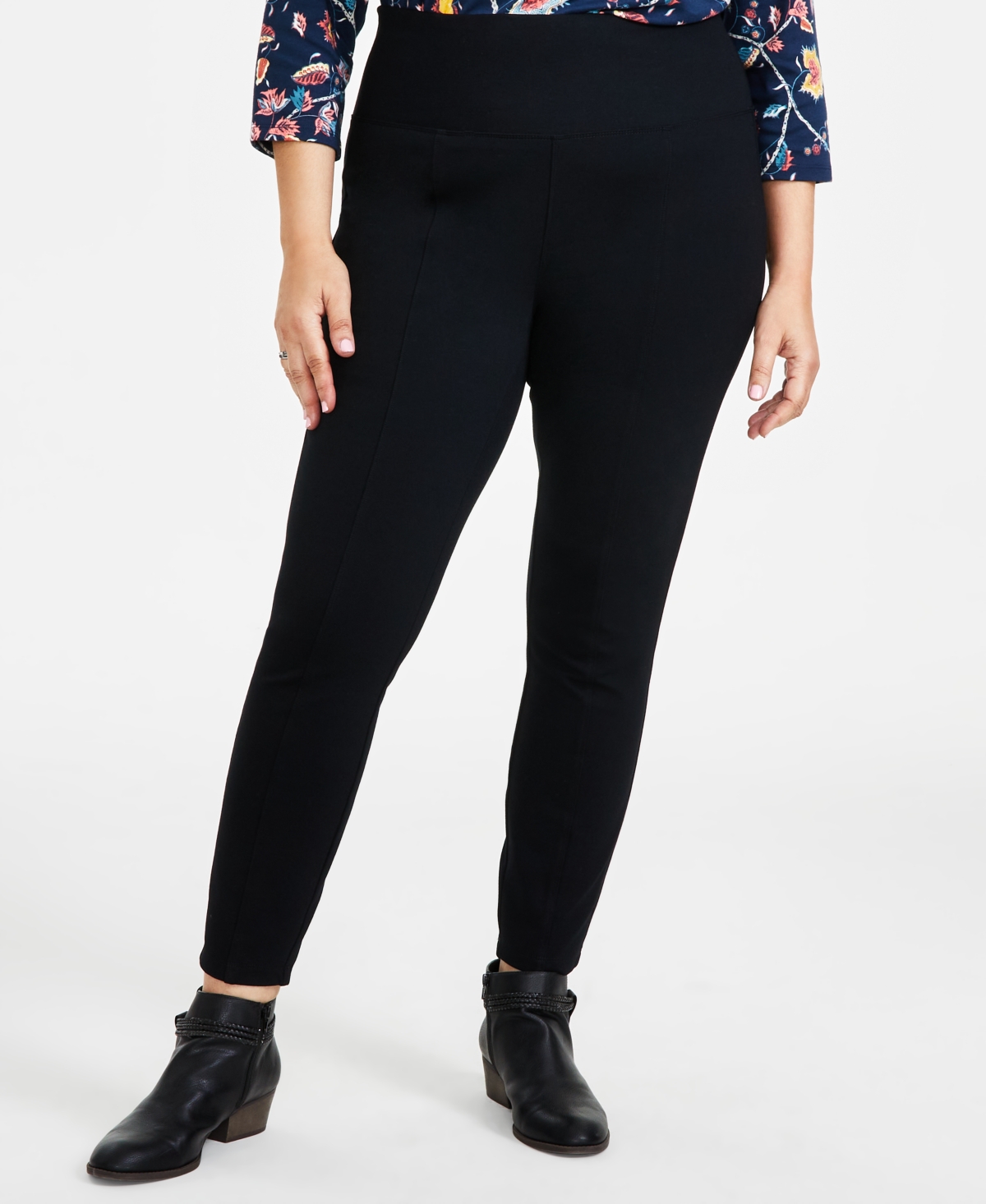 Style & Co Plus Size Pull-On Ponte Knit Pants, Created for Macy's