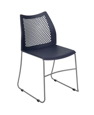 Home And Office Sled Base Stack Chair With Air-Vent Back - Guest Chair