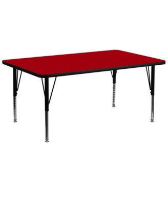 30X72 Rectangle Laminate Adjustable Preschool Activity Table