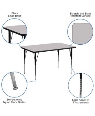 24X48 Rectangle Laminate Adjustable Activity Table