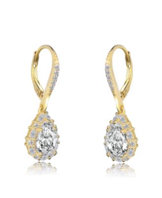 Elegant Sterling Silver Drop Earrings with Regular Lever Backs