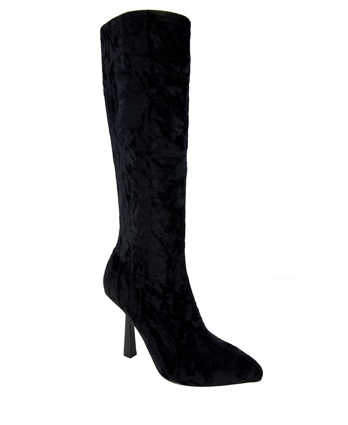 Macy's black suede boots clearance