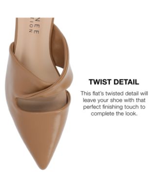 Women's Enniss Twist Cutout Pointed Toe Mules