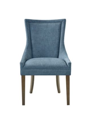 Ultra Traditional Fabric Upholstered Swoop Back Dining Side Chair, Set of 2